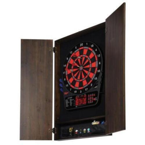 DESCRIPTION: DARTBOARD CABINET BRAND/MODEL: VIPER RETAIL$: $136.99 QTY: 1