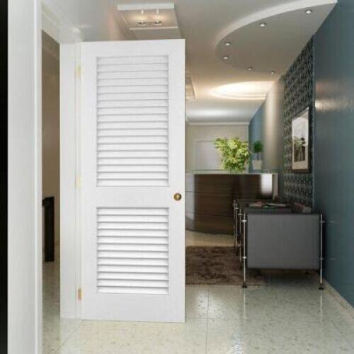 DESCRIPTION: LOUVERED SOLID MANUFACTURED WOOD PLANTATION SLAB STANDARD DOOR BRAND/MODEL: FRAMEPORT SIZE: 24"X80" RETAIL$: $319.99 QTY: 1