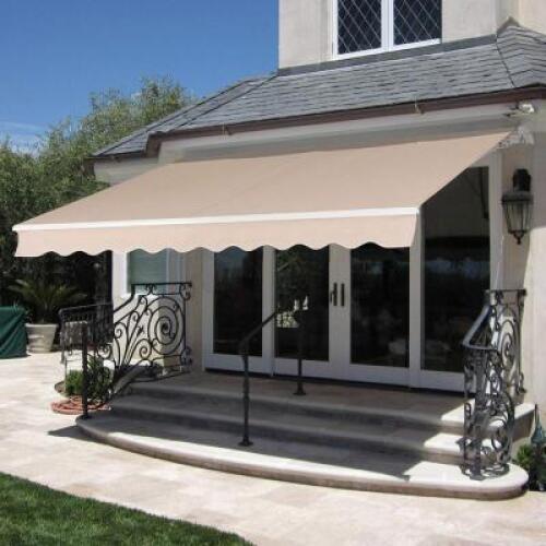 DESCRIPTION: MCOMB MANUAL RETRACTABLE PATIO AWNING SIZE: 10'X8' RETAIL$: $189.99 QTY: 1