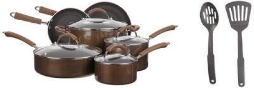 DESCRIPTION: MILLENNIUM 12PC ALUMINUM COOKWARE SET BRAND/MODEL: FARBERWARE RETAIL$: $44.97 QTY: 1