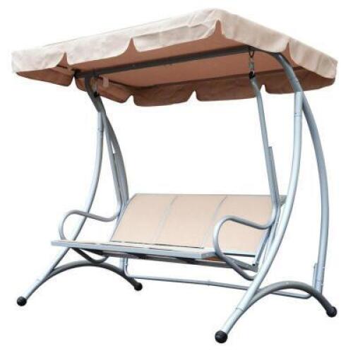 DESCRIPTION: ROSALIE PORCH SWING WITH STAND BRAND/MODEL: OUTSUNNY 84A-053 RETAIL$: $266.99 QTY: 1