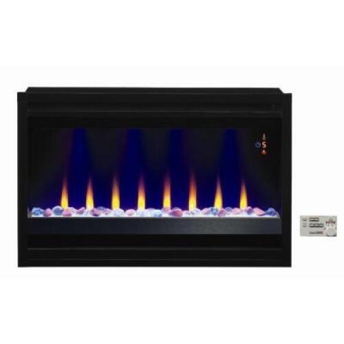 DESCRIPTION: 36" CONTEMPORARY BUILT-IN ELECTRIC FIREPLACE INSERT BRAND/MODEL: CLASSICFLAME 36EB221-GRC INFORMATION: 240V RETAIL$: $669.99 QTY: 1