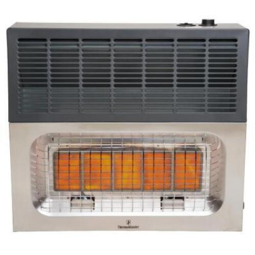 DESCRIPTION: VENT FREE 25,000 BTU WALL INSERT NATURAL GAS/PROPANE INFRARED HEATER BRAND/MODEL: THERMABLASTER WDFT250-VF-IR SIZE: 25"X27.6"X7.9" RETAIL