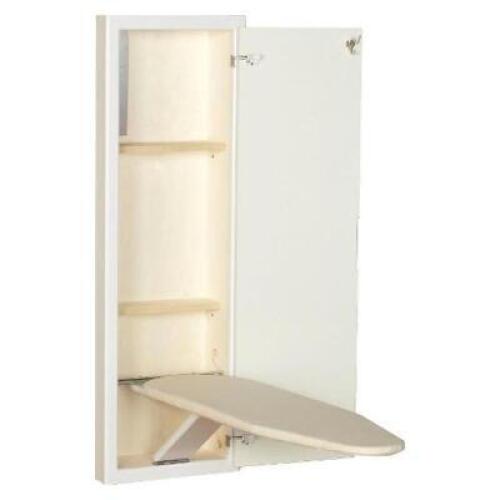 DESCRIPTION: STOWAWAY IN-WALL IRONING BOARD SIZE: 15.75"X7.75" RETAIL$: $199.00 QTY: 1