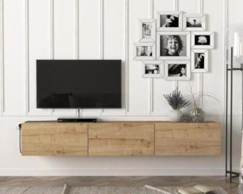 DESCRIPTION: FLOATING TV STAND FOR UP TO 85" TV'S BRAND/MODEL: FITZSIMMONS RETAIL$: $289.99 QTY: 1