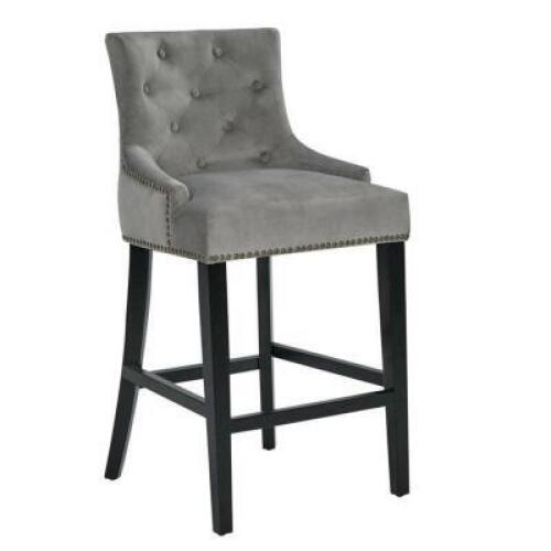 DESCRIPTION: LUNDBERG BUTTON TUFTED 27" BAR STOOL RETAIL$: $202.99 QTY: 1