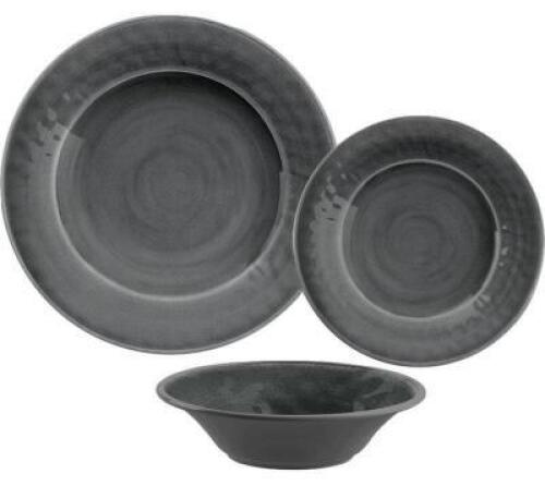 DESCRIPTION: CORMORANT 12PC MELAMINE DINNERWARE SET RETAIL$: $49.99 QTY: 1