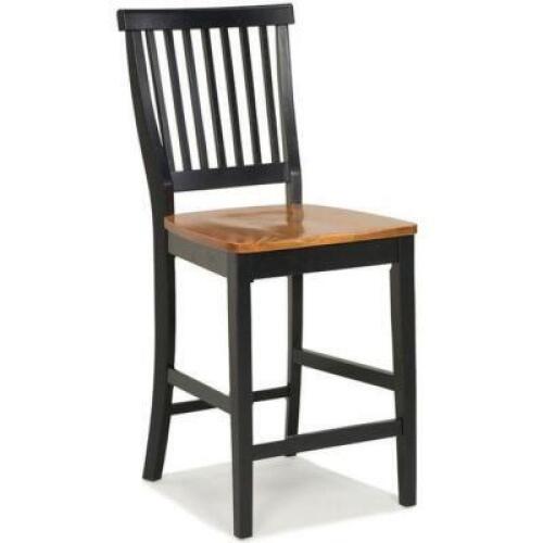 DESCRIPTION: COTTAGE OAK BAR STOOL IN EBONY BRAND/MODEL: HOME STYLES RETAIL$: $117.00 QTY: 1