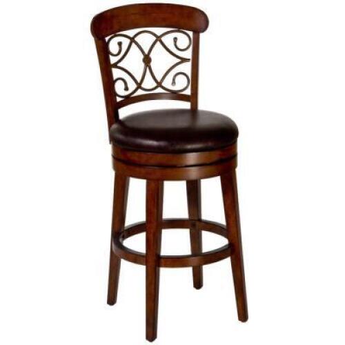 DESCRIPTION: BERGAMO 30" SWIVEL BAR STOOL WITH CUSHION RETAIL$: $220.00 QTY: 1