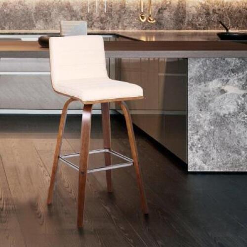 DESCRIPTION: WALNUT ALIN SWIVEL COUNTER STOOL RETAIL$: $169.99 QTY: 1
