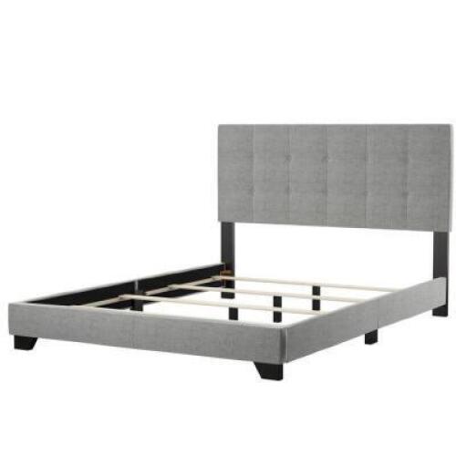 DESCRIPTION: CLOER UPHOLSTERED STANDARD BED SIZE: TWIN RETAIL$: $109.13 QTY: 1