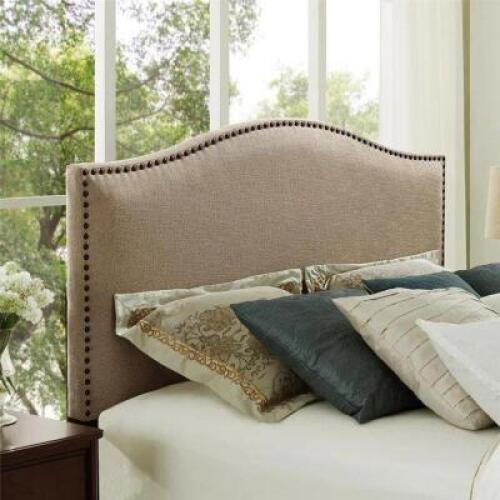 DESCRIPTION: SWANSON UPHOLSTERED PANEL HEADBOARD SIZE: FULL/DOUBLE RETAIL$: $179.99 QTY: 1
