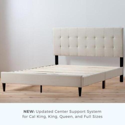DESCRIPTION: PETERS TUFTED UPHOLSTERED LOW PROFILE PLATFORM BED SIZE: TWIN XL RETAIL$: $209.99 QTY: 1