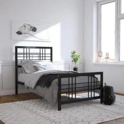 DESCRIPTION: FLOVILLA PLATFORM BED SIZE: TWIN RETAIL$: $202.99 QTY: 1