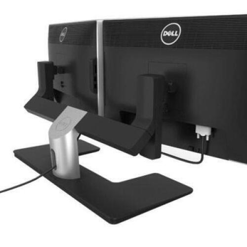 DESCRIPTION: DUAL MONITOR STAND BRAND/MODEL: DELL MDS14 SIZE: 31"X20"X8.5" RETAIL$: $117.00 QTY: 1