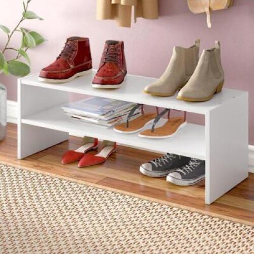 DESCRIPTION: 12-PAIR SHOE RACK SIZE: 11.61"X31"X11.61" RETAIL$: $53.99 QTY: 1