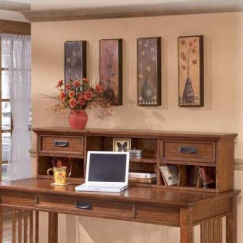 DESCRIPTION: SAN LUIS DESK HUTCH BRAND/MODEL: SIGNATURE DESIGN SIZE: 14"X58"X10" RETAIL$: $246.00 QTY: 1