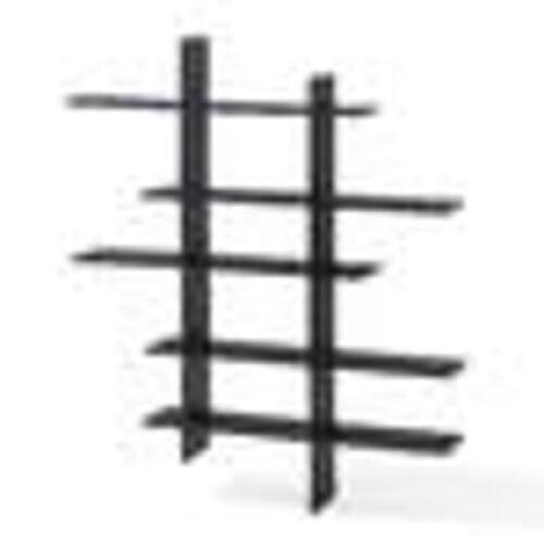 DESCRIPTION: 5-SHELF ASYMETRIC WALL SHELF BRAND/MODEL: LATITUDE RUN SIZE: 51"X45"X7" RETAIL$: $110.00 QTY: 1