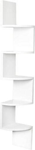 DESCRIPTION: 5-TIER CORNER FLOATING WALL SHELVING UIT SIZE: 7.75"X48.5" RETAIL$: $42.99 QTY: 1