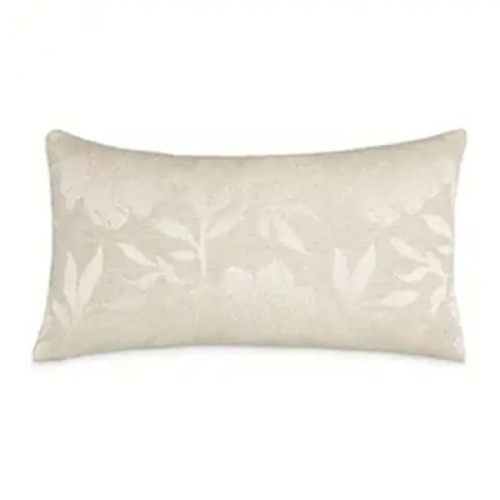 DESCRIPTION: FLORAL THROW PILLOW SIZE: 13"X24" RETAIL$: $28.00 QTY: 1