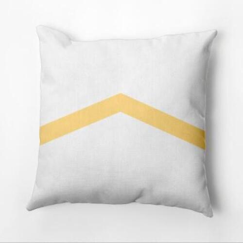 DESCRIPTION: (3) YELLOW/WHITE OBTUSE ANGLE THROW PILLOW BRAND/MODEL: CONTEMPORARY HOME LIVING SIZE: 18"X18" RETAIL$: $48.00 EACH QTY: 3