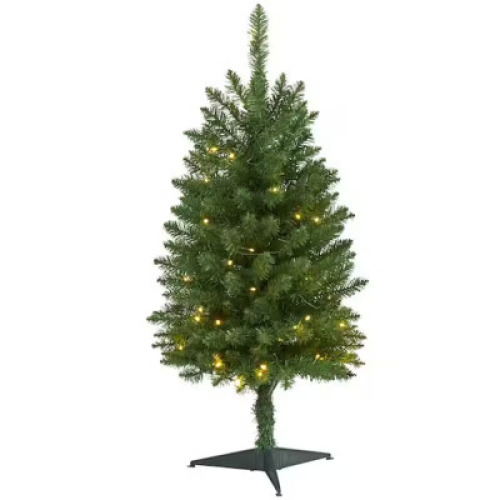DESCRIPTION: 2' ARTIFICIAL CHRISTMAS TREE WITH LIGHTS RETAIL$: $24.99 QTY: 1