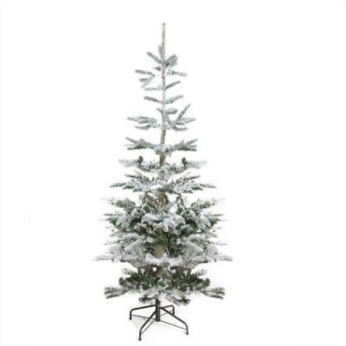 DESCRIPTION: 6.5' GREEN/WHITE FIR ARTIFICIAL CHRISTMAS TREE BRAND/MODEL: FLOCKED NOBLE RETAIL$: $137.99 QTY: 1