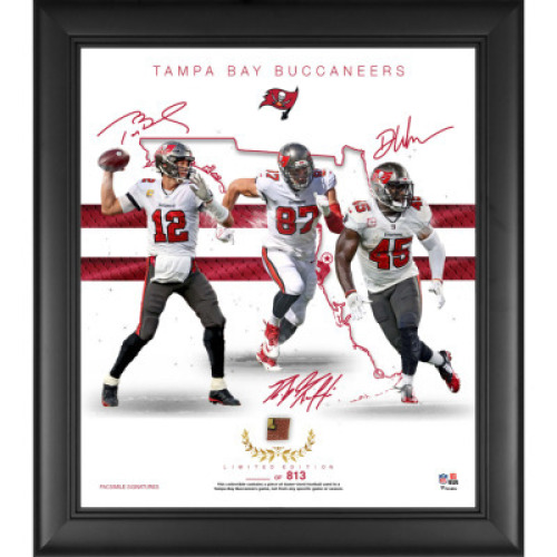 DESCRIPTION: BUCCANEERS GAME USED FOOTBALL PRINT RETAIL$: $59.99 QTY: 1