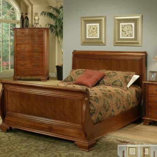 DESCRIPTION: AMERICAN HERITAGE SLEIGH BED SIZE: KING RETAIL$: $1,690.00 QTY: 1