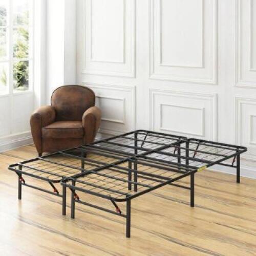 DESCRIPTION: 14" ADJUSTABLE HEAVY DUTY METAL BED FRAME/MATTRESS FOUNDATION SIZE: CALIFORNIA KING RETAIL$: $205.99 QTY: 1