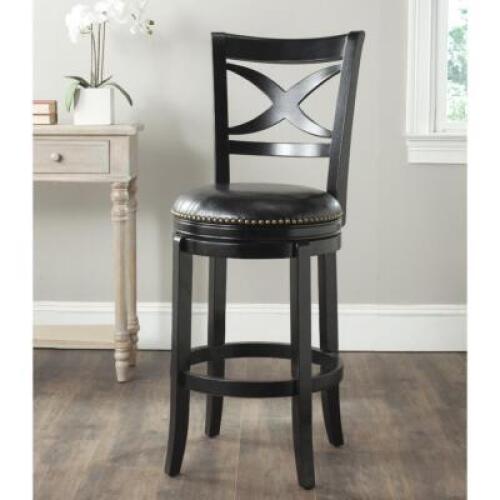 DESCRIPTION: SANTINO 29" SWIVEL BAR STOOL BRAND/MODEL: SAFAVIEH RETAIL$: $173.00 QTY: 1