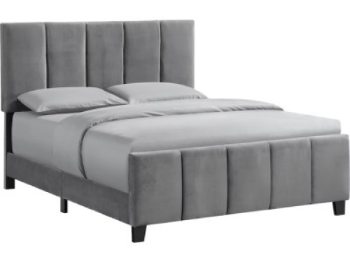 DESCRIPTION: CONTEMPORARY UPHOLSTERED BED BRAND/MODEL: ACCENTRICS HOE SIZE: KING RETAIL$: $424.00 QTY: 1