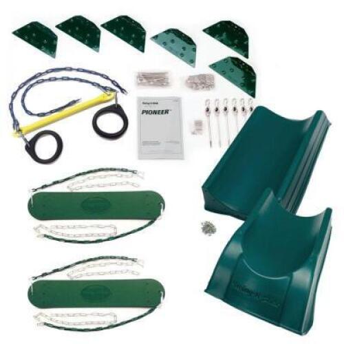 DESCRIPTION: PIONEER DELUXE DIY SWING SET BRAND/MODEL: PLAYSET RETAIL$: $202.00 QTY: 1