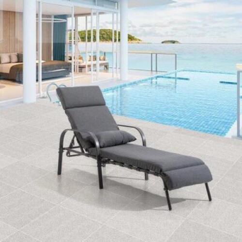 DESCRIPTION: ANTREA OUTDOOR METAL CHAISE LOUNGE RETAIL$: $172.99 QTY: 1