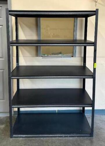 DESCRIPTION: 5-TIER METAL SHELVING UNIT SIZE: 48"X24"X72" QTY: 1