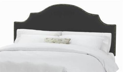 DESCRIPTION: SEAGLASS FURNITURE NAIL BUTTON NOTCHED HEADBOARD BRAND/MODEL: SKYLINE FURNITURE SIZE: QUEEN RETAIL$: $280.49 QTY: 1
