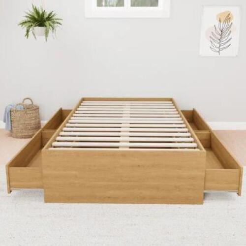 DESCRIPTION: TYREE STORAGE PLATFORM BED SIZE: TWIN RETAIL$: $239.99 QTY: 1