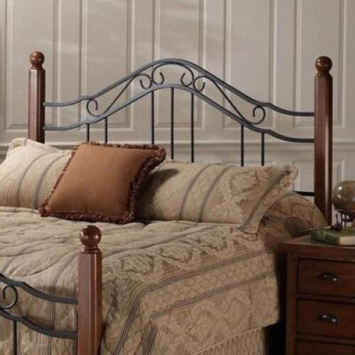 DESCRIPTION: MADISON WOOD AND METAL HEADBOARD SIZE: FULL RETAIL$: $160.00 QTY: 1