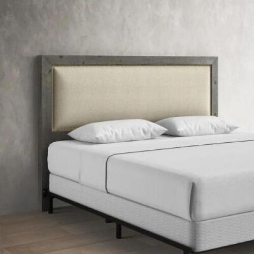 DESCRIPTION: WOLFERSTORN UPHOLSTERED HEADBOARD SIZE: KING RETAIL$: $563.99 QTY: 1