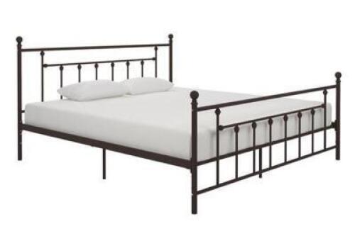 DESCRIPTION: MANILA METAL BED SIZE: KING RETAIL$: $277.99 QTY: 1