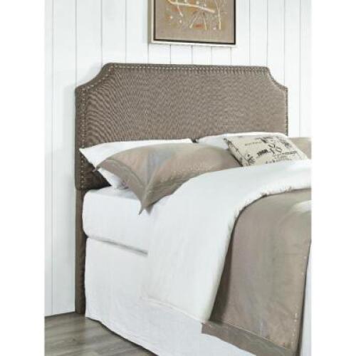 DESCRIPTION: LUNA NAIL TRIM UPHOLSTERED HEADBOARD SIZE: KING RETAIL$: $249.99 QTY: 1