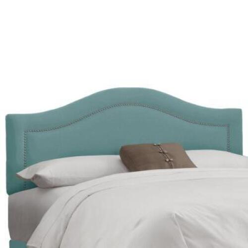DESCRIPTION: NAIL BUTTON LINEN UPHOLSTERED PANEL HEADBOARD SIZE: QUEEN RETAIL$: $429.99 QTY: 1