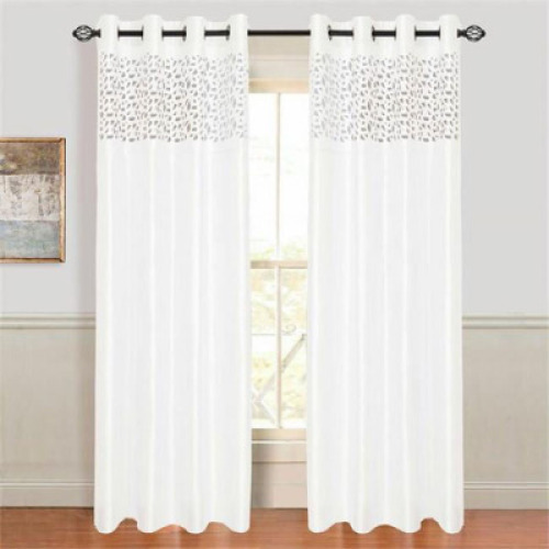 DESCRIPTION: (5) GROMMET CURTAIN PANELS IN WHITE BRAND/MODEL: LAVISH HOMES SIZE: 54"X95" QTY: 5