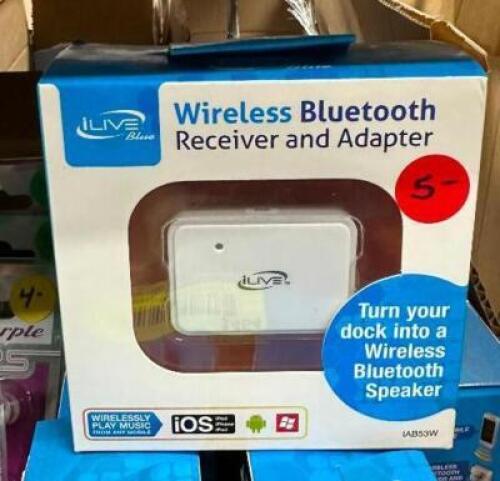 DESCRIPTION: (6) WIRELESS BLUETOOTH RECEIVER AND ADAPTER BRAND/MODEL: ILIVE QTY: 6