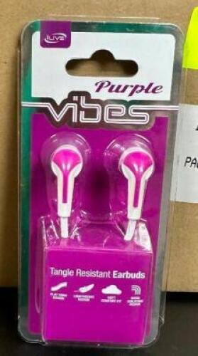 DESCRIPTION: (11) PAIR OF EARBUDS BRAND/MODEL: ILIVE QTY: 1