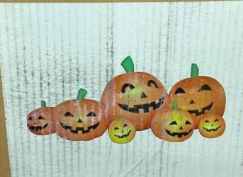 DESCRIPTION: 7.5' LONG PUMPKIN DECORATION QTY: 1