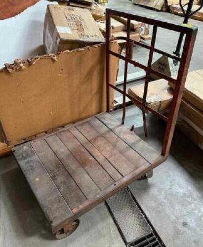 DESCRIPTION: FLATBED WAREHOUSE CART SIZE: 32"X40" QTY: 1