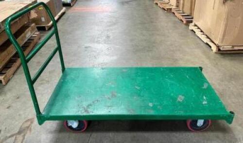 DESCRIPTION: FLATBED WAREHOUSE CART SIZE: 30"X60" QTY: 1