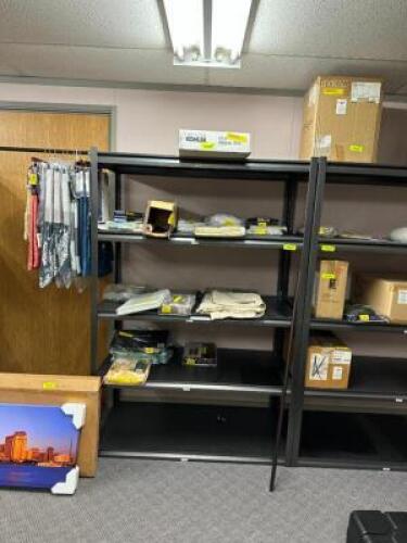 DESCRIPTION: 5-TIER METAL SHELVING UNIT INFORMATION: CONTENTS NOT INCLUDED SIZE: 48"X24"X72" QTY: 1