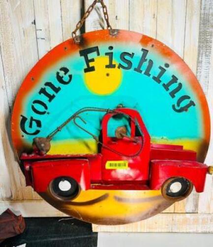 GONE FISHING SIGN